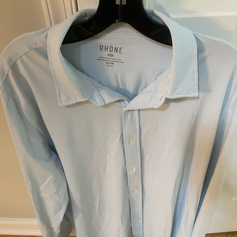 Rhone Blue Dress Shirt Classic Professional Style